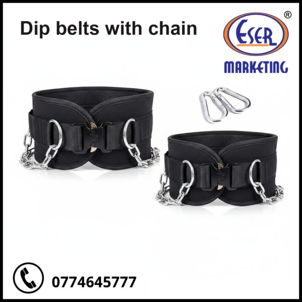 Dip belts with chain